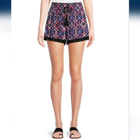 No Boundaries Juniors Multicolored Aztec Fringed Hem Stretchy Spadex XXXL (21) - Picture 12 of 12